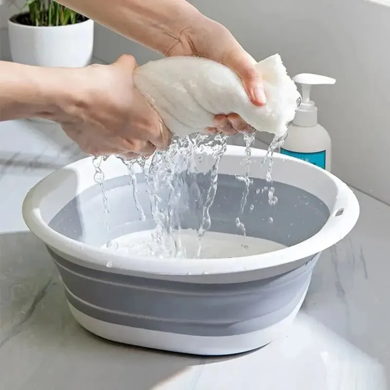 Baby Bath Tub Foldable - Plastic Folding Basins Portable Wash Basins