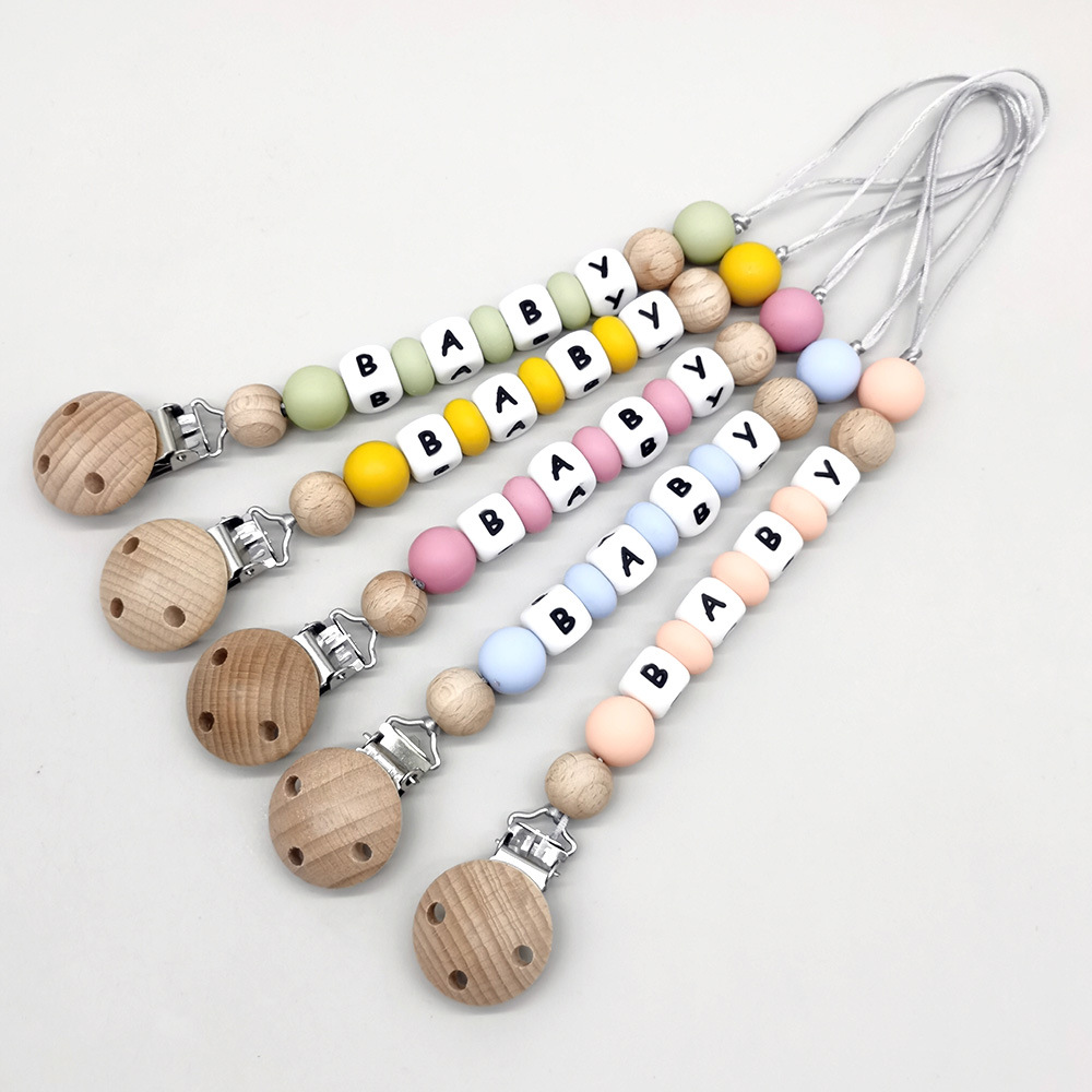 Baby Products Toys - Custom Name Pacifier Clips Chain Silicone
