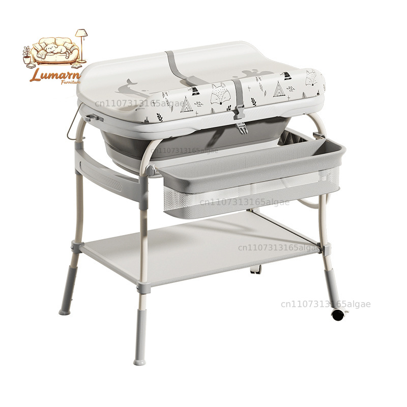 Baby Bath Tub Foldable - Baby Changing Table with Bathtub Foldable